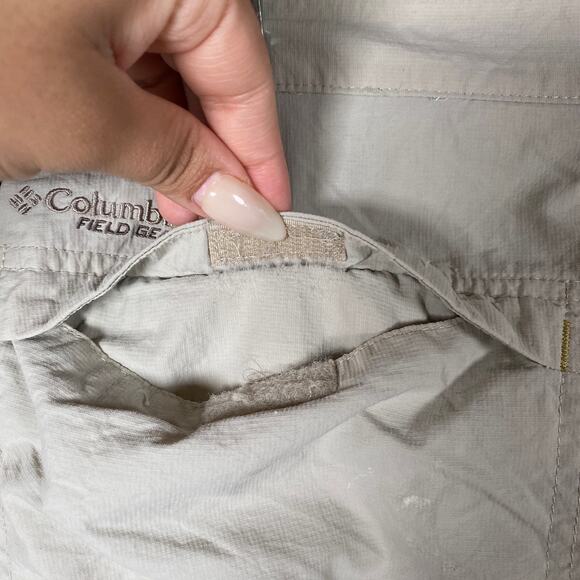 Columbia Mens Shorts Tan 100% Nylon Field Gear Pockets Medium - Picture 10 of 14